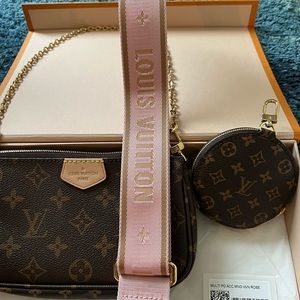 Multi Pochette LV with Pink strap *no trade*
